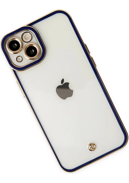 iPhone 14 Plus Kılıf Liva Lens Silikon - Mavi - CRM3681-3940