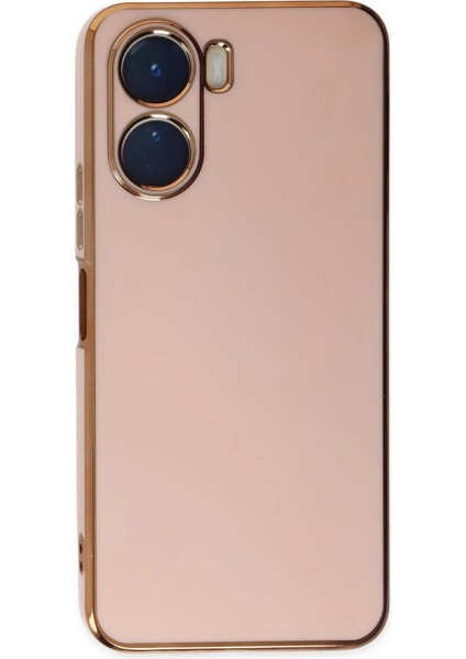 Vivo Y16 Kılıf Volet Silikon - Pembe - CRM6755-5386
