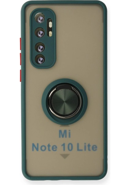 Xiaomi Mi Note 10 Lite Kılıf Montreal Yüzüklü Silikon Kapak - Yeşil - CRM2598-6390
