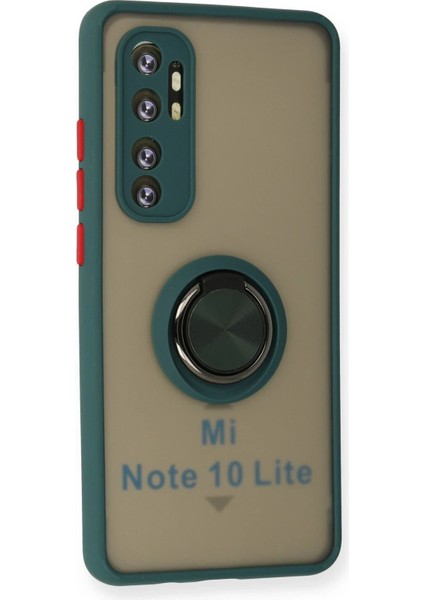 Xiaomi Mi Note 10 Lite Kılıf Montreal Yüzüklü Silikon Kapak - Yeşil - CRM2598-6390
