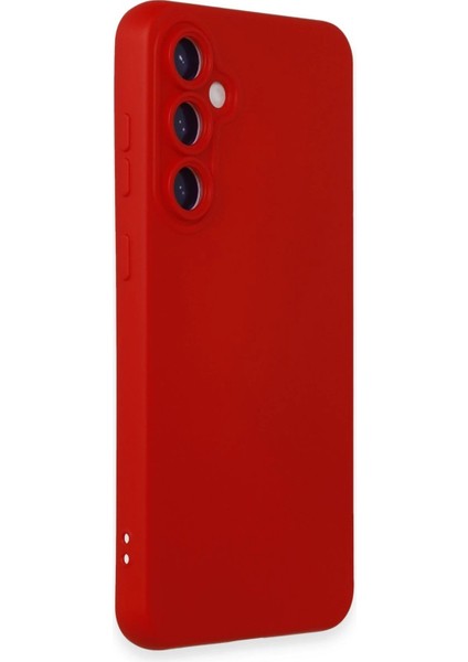 Samsung Galaxy S23 Fe Kılıf Nano Içi Kadife Silikon - Kırmızı - CRM5379-9470