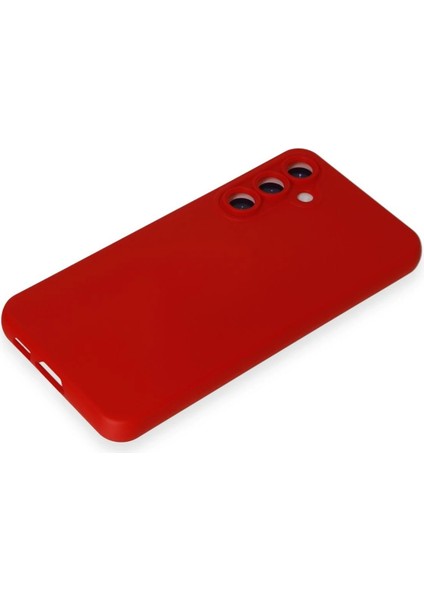 Samsung Galaxy S23 Fe Kılıf Nano Içi Kadife Silikon - Kırmızı - CRM5379-9470
