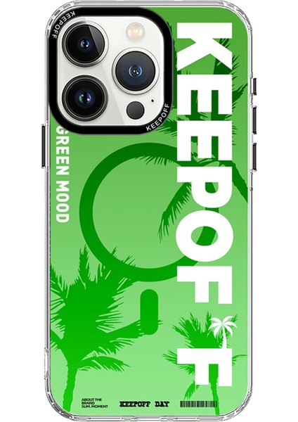 iPhone 15 Pro Max Summer Travel Magsafe Kapak - Green Mood - CRM8059-6342