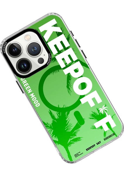 iPhone 15 Pro Max Summer Travel Magsafe Kapak - Green Mood - CRM8059-6342