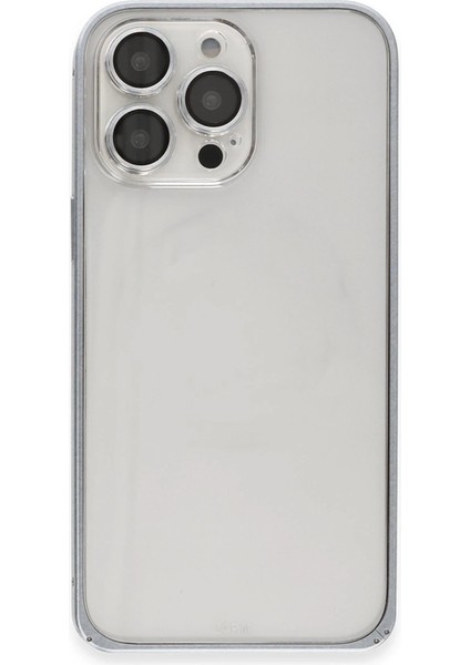 iPhone 15 Pro Max Metal Bumper Mat Kapak - Gri - CRM6337-1111