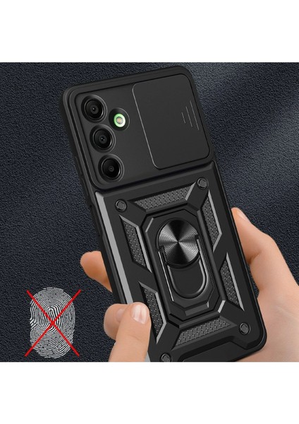 Samsung Galaxy A26 Kılıf Pars Lens Yüzüklü Silikon - Kırmızı - CRM4628-2145