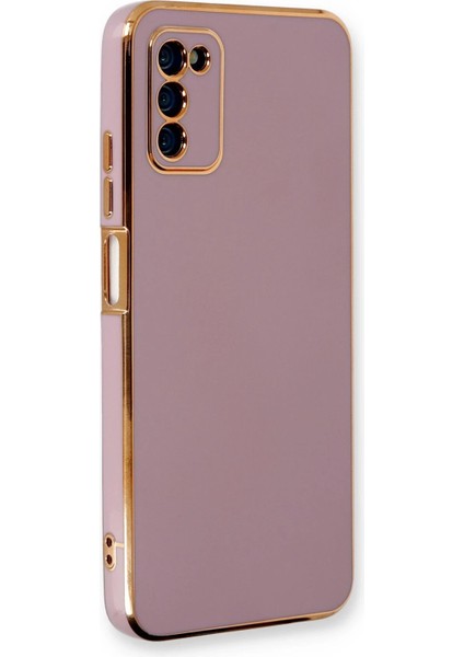 Samsung Galaxy A03S Kılıf Volet Silikon - Mor - CRM4557-4567
