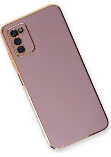 Samsung Galaxy A03S Kılıf Volet Silikon - Mor - CRM4557-4567