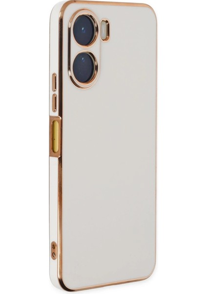 Vivo Y16 Kılıf Volet Silikon - Beyaz - CRM7733-5555