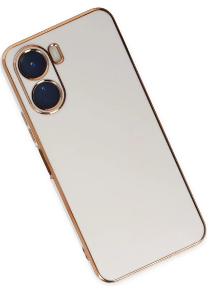 Vivo Y16 Kılıf Volet Silikon - Beyaz - CRM7733-5555 modelleri