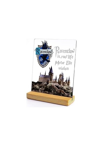 Sevgilambası Harry Potter Hediyesi Hogwarts Ravenclaw Binası Hediye Paketli Şeffaf Çerçeve
