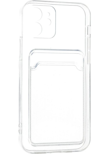 iPhone 12 Kılıf Kart Şeffaf Silikon - Şeffaf - CRM6245-6158 fırsatları