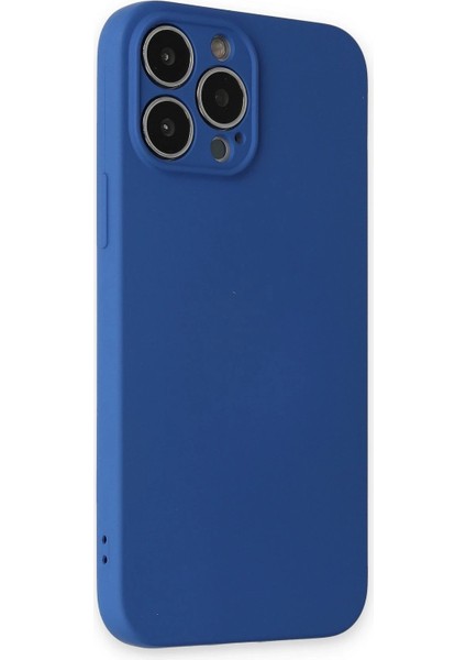 iPhone 13 Pro Kılıf Nano Içi Kadife Silikon - Lacivert - CRM9556-5534