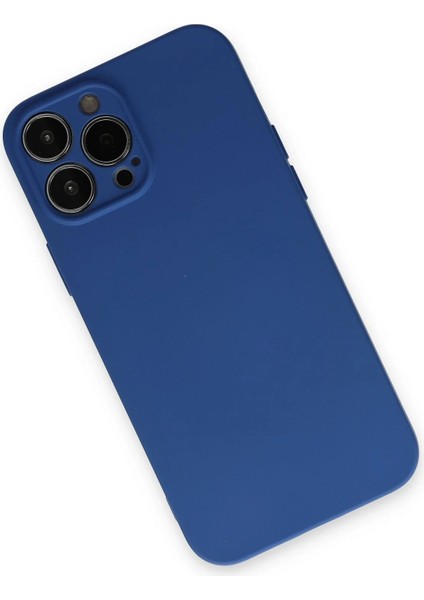 iPhone 13 Pro Kılıf Nano Içi Kadife Silikon - Lacivert - CRM9556-5534