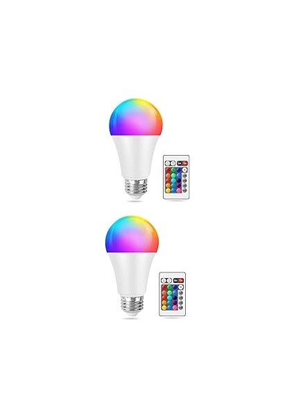 Neo Vista Uzaktan Kumandalı Renk Değiştiren Rgb LED Ampül 9W 16 Renk (2)