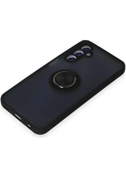 Samsung Galaxy M34 5g Kılıf Montreal Yüzüklü Silikon Kapak - Siyah - CRM4366-9943