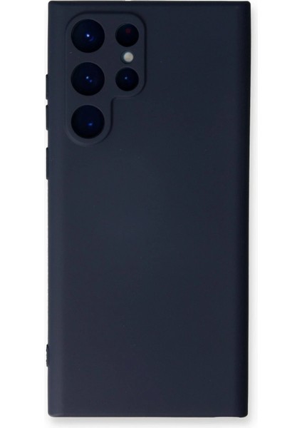 Samsung Galaxy S22 Ultra Kılıf Nano Içi Kadife Silikon - Lacivert - CRM6231-3709