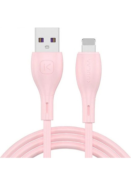Kuulaa Liquid Silicone Iphone 12-11 Xs Xr 8-7 Şarj Kablosu 2.4A 1METRE-(1903) - CRM3418-4594