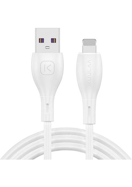 Kuulaa Liquid Silicone Iphone 12-11 Xs Xr 8-7 Şarj Kablosu 2.4A 1METRE-(1903) - CRM3418-4594