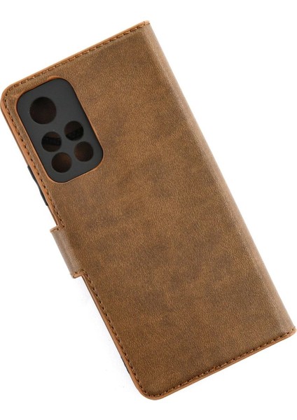 Xiaomi Redmi Note 11T Kılıf Trend S Plus Kapaklı Kılıf - Taba - CRM4690-4244