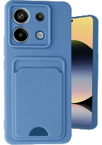 Xiaomi Redmi Note 13 Pro 5g Kılıf Kelvin Kartvizitli Silikon - Mavi - CRM9573-7485