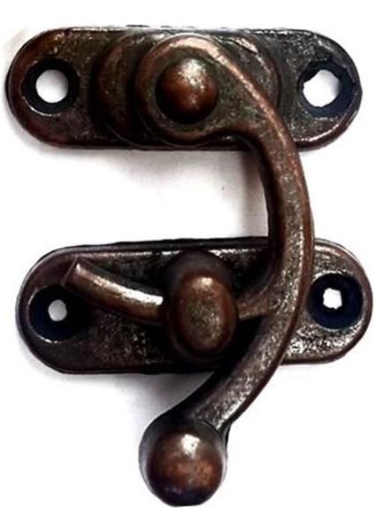 Antik Ahşap Kutu Klipsi, Yay Gözü, 28X33 Mm, 1 Adet, Şık ve Kullanışlı Tasarım