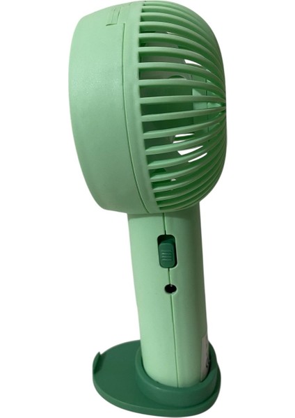Telefon Standlı Masaüstü Yeşil Mini Fan (Vantilatör)