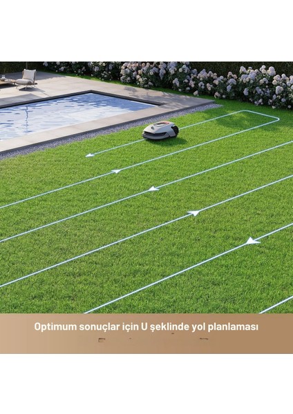 Akıllı Çim Biçme Robotu, 2000M², Kablosuz, Omnisense™ Teknolojisi