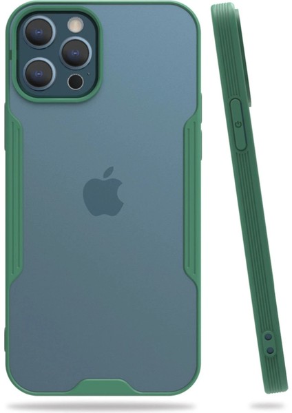 iPhone 12 Pro Max Kılıf Platin Silikon - Yeşil - CRM2446-5339
