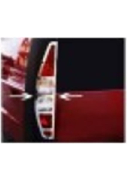 Fiat Doblo 2000-2001-2002-2003-2004-2005 Krom Stop Çerçevesi 2 Parça Paslanmaz Çelik