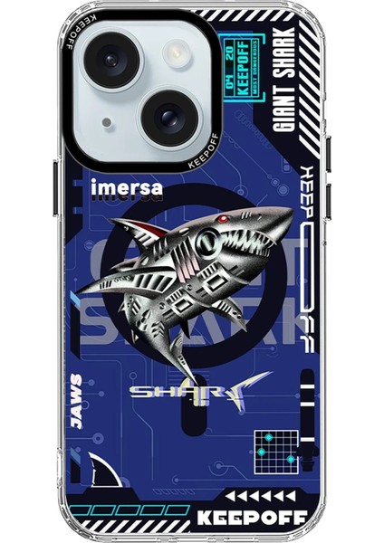 iPhone 15 Dna Magsafe Kapak - Men Eating Shark - CRM3093-2801