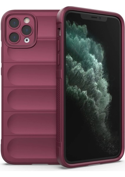 iPhone 11 Pro Kılıf Optimum Silikon - Bordo - CRM9104-4483