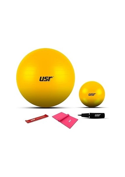 Usr 25+65 cm Pilates Topu + Pompa + 2 Lastik