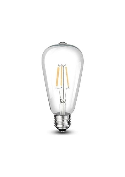 CT-4353 8W/6400K St-64 Uzun Filament LED Ampul (Beyaz) Cata