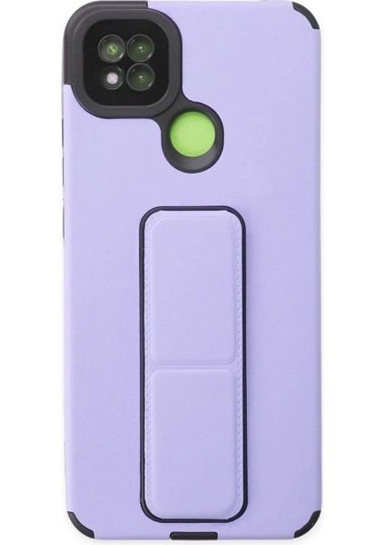 Xiaomi Redmi 9c Kılıf Mega Standlı Silikon - Lila - CRM3248-2683