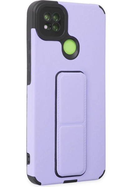 Xiaomi Redmi 9c Kılıf Mega Standlı Silikon - Lila - CRM3248-2683