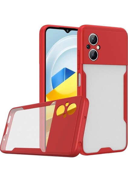 Xiaomi Poco M5 Kılıf Platin Silikon - Kırmızı - CRM4256-4848