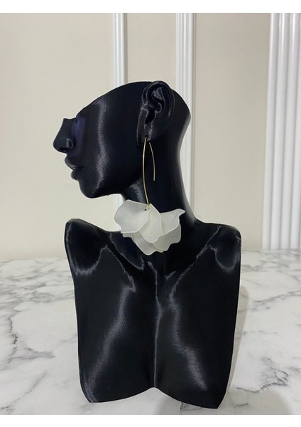 Pirinç Zara Model Beyaz Yaz Küpe modelleri