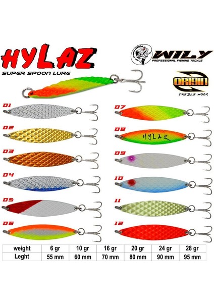 Hylaz Kaşık 16 gr 70 mm - Hologramlı 08