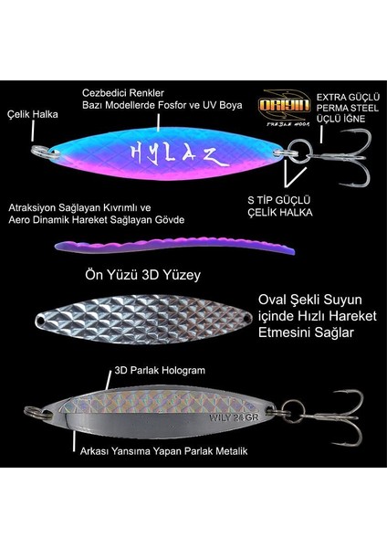 Hylaz Kaşık 16 gr 70 mm - Hologramlı 08