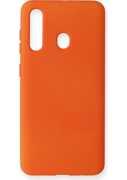Samsung Galaxy M40 Kılıf Nano Içi Kadife Silikon - Turuncu - CRM8618-7919