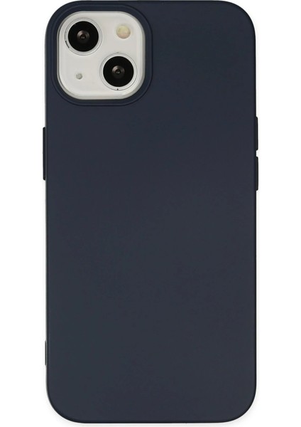 iPhone 14 Plus Kılıf Nano Içi Kadife Silikon - Lacivert - CRM1866-4909