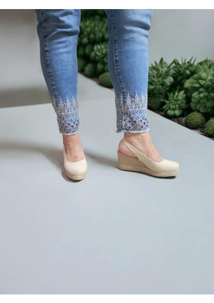 Kadın Keten Yazlık Sandalet Hasır Ayakkabı indirimleri