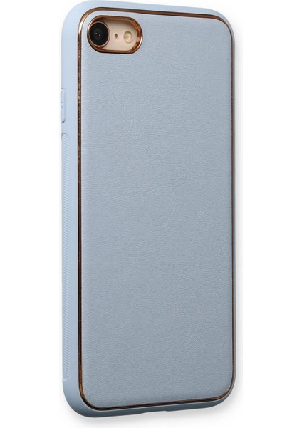 iPhone 7 Kılıf Coco Deri Silikon Kapak - Açık Mavi - CRM2996-6383