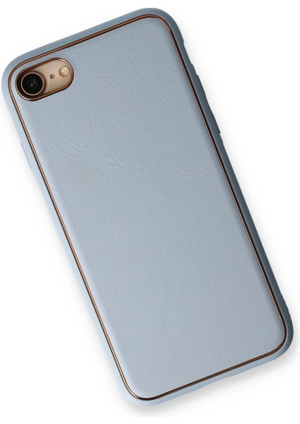 iPhone 7 Kılıf Coco Deri Silikon Kapak - Açık Mavi - CRM2996-6383