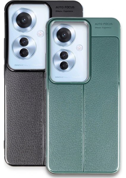 Oppo Reno 11F Kılıf Auto Focus Kapak - Koyu Yeşil - CRM6673-2262