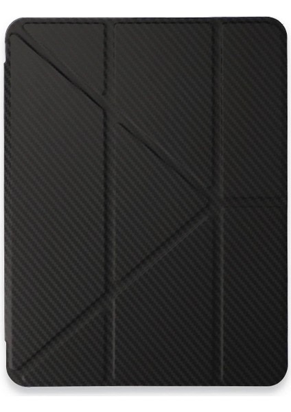 iPad Pro 13 (2024) Kılıf Color Karbon Tablet Kılıfı - Siyah - CRM5173-7407
