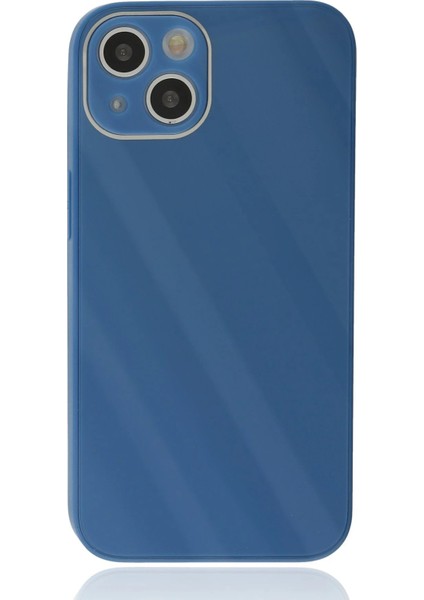 iPhone 14 Plus Kılıf Glass Kapak - Mavi - CRM6956-6857