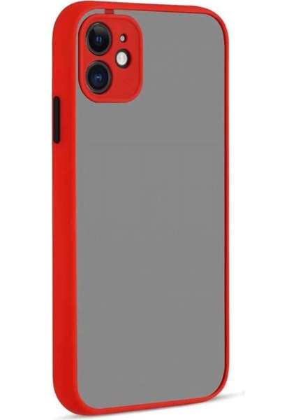 iPhone 12 Kılıf Montreal Silikon Kapak - Kırmızı - CRM5785-8121