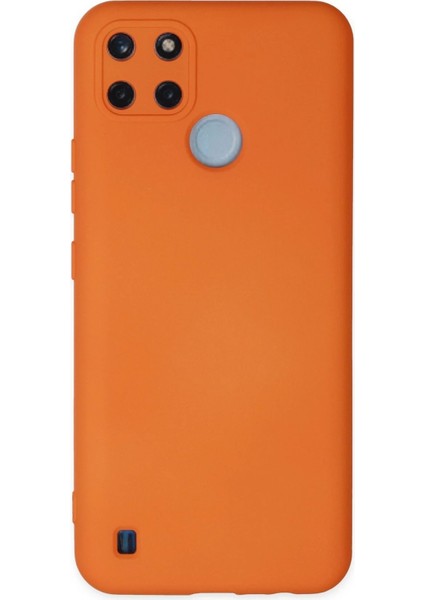 Realme C25Y Kılıf Nano Içi Kadife Silikon - Turuncu - CRM7908-4246